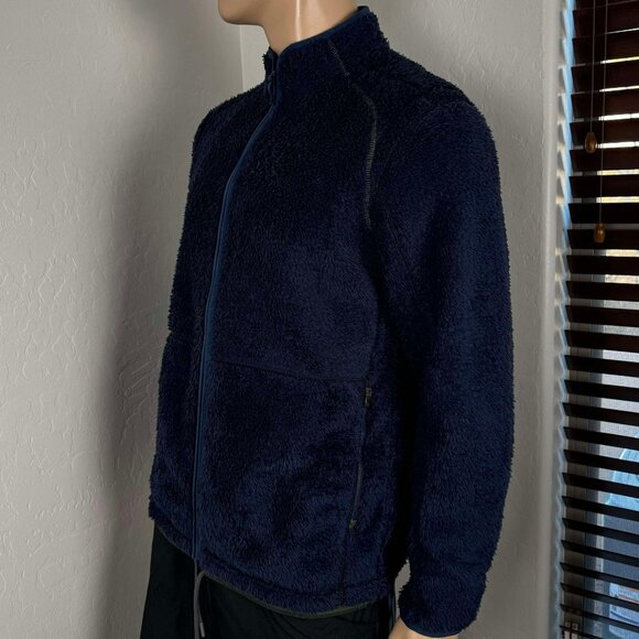 Tommy Bahama Sherpa Full Zip Jacket Size M $168 Sample in Navy/Green - Picture 2 of 11